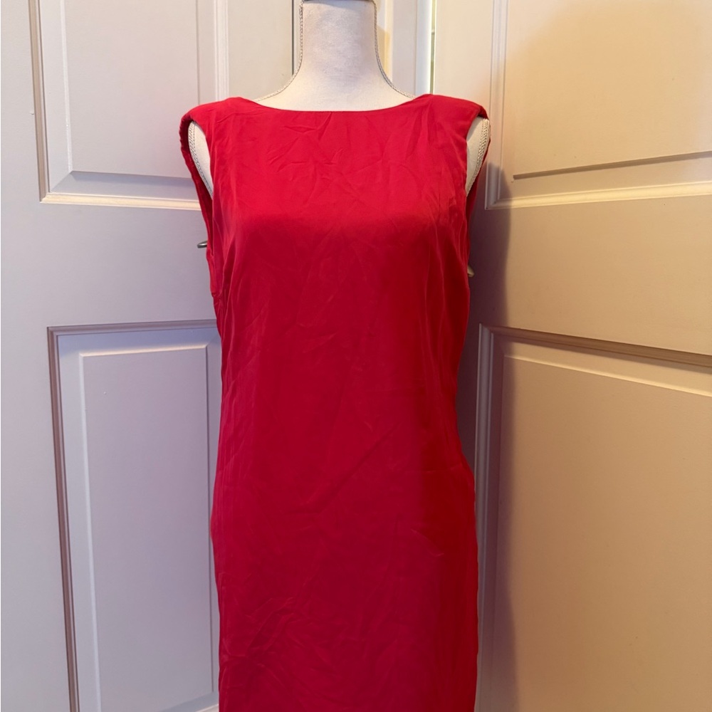 Zara Sleeveless Fuchsia Midi Dress